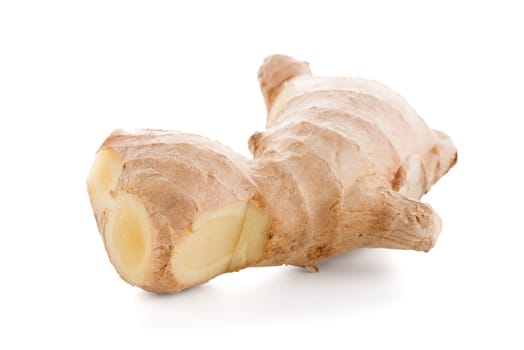 Ginger root isolated on white background.