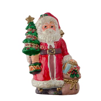 Santa Claus doll isolated on white background.