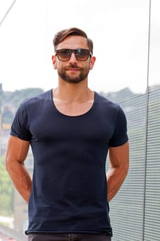 Young,sporty man with sunglasses