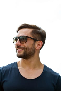 Young attractive man with sunglasses
