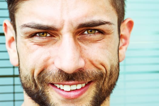 Portrait of a young man with a beard