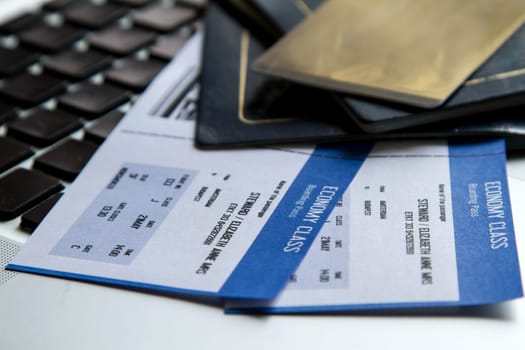 Buying airline tickets on line with a credit card.