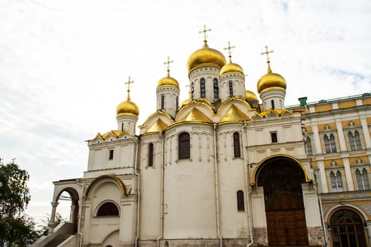 The Annunciation Cathedral inside the Kremlin, in Moscow, Russia.