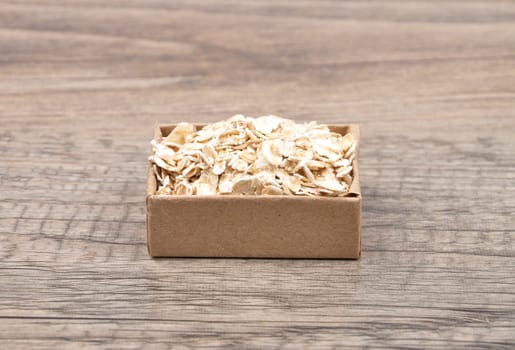 Oatmeal on wood