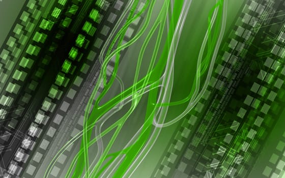 Digital illustration of nerves in colour background