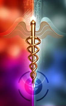 Digital illustration of Medical symbol in colour background