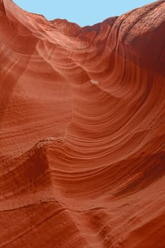 Looking up a Slot Canyon Wall in Arizona