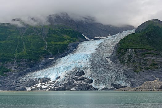 Cascade Glacier in Prince William Sound Heading down to the Shore