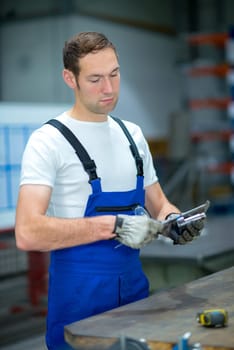 worker on work bench in the factory