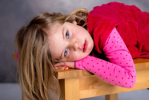 littlegirl is in bad mood and looking sad
