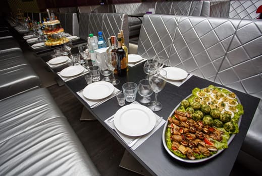 table set for wedding or another catered event dinner