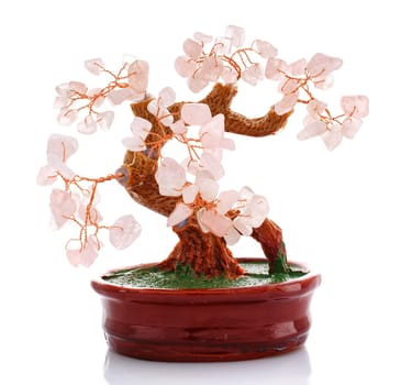 Chinese culture figurine  tree isolated on  white