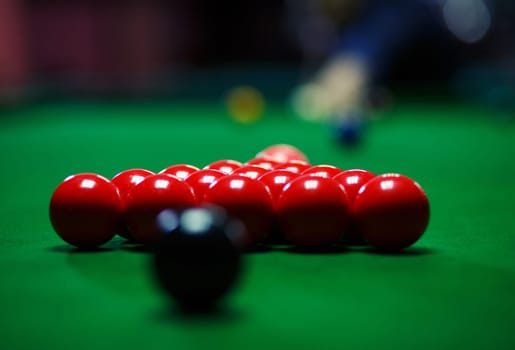 Ball and Snooker Player, man  play snooker