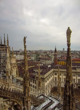 View of Milan from Cathedral roof