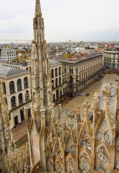 View of Milan from Cathedral roof