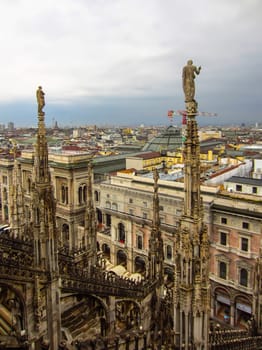 View of Milan from Cathedral roof