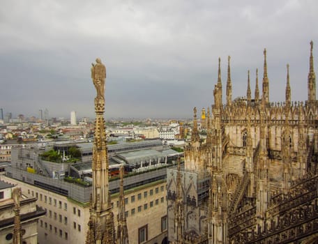 View of Milan from Cathedral roof