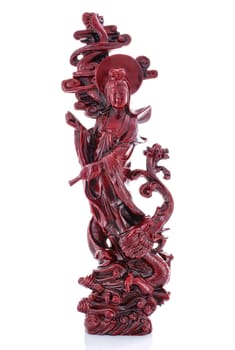 Chinese culture figurine  isolated on  white