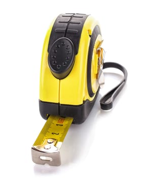 measuring tape for tool roulette  on white background