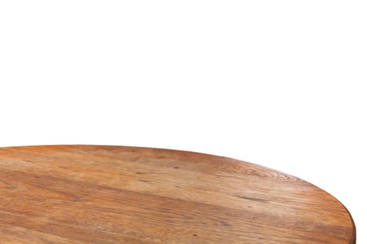 Empty round wooden table top, stock photo