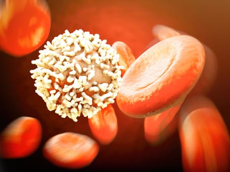 Cancer cell in close up