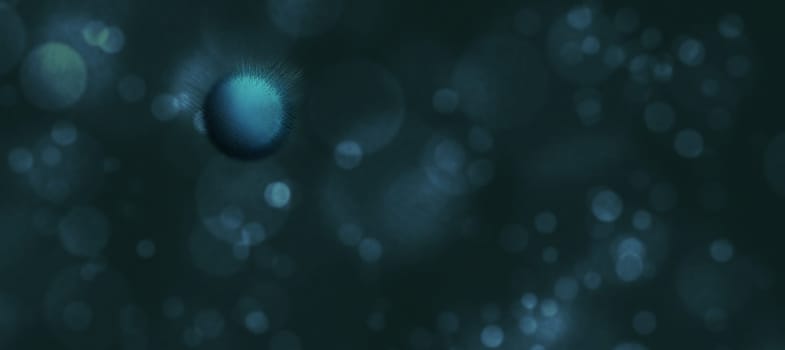 Abstract illustration of virtual reality exploding planet in outer space