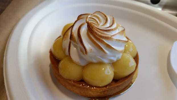Delicious Lemon Meringue Pie in Restaurant