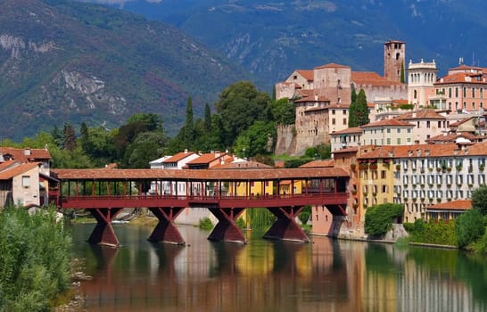 Bassano del Grappa Ponte Vecchio in northern Italy