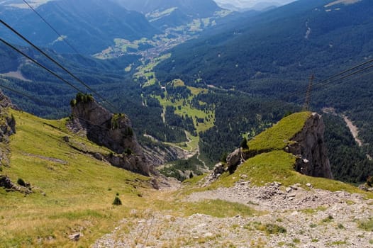 Groedner Valley in the Dolomites - Val Gardena in Alps,Dolomites