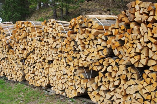 Wooden stack - stack of wood 46
