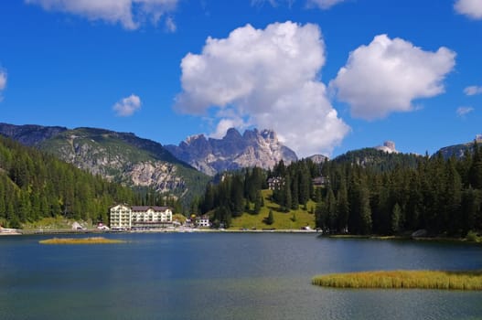 Lake Misurina in the Italian Dolomites - Lake Misurina in italian Dolomites