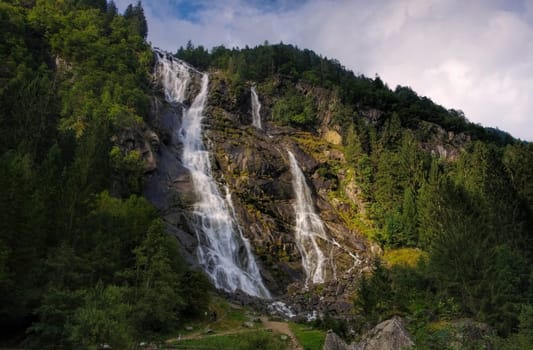 Nardis Waterfall in the Dolomites,Alps - Nardis Waterfall in Dolomites,Alps
