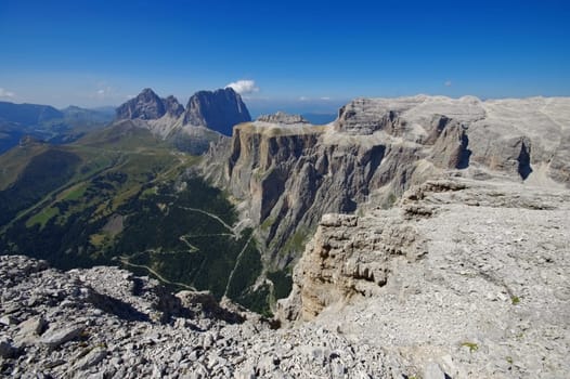 Sella Gruppe in Dolomiten,italienische Alpen - Sella group in Dolomites,italian Alps