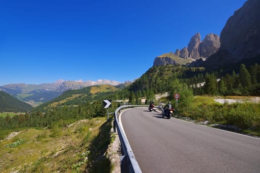 Sellajoch in the Dolomites,Italian Alps - Sella pass in Dolomites,italian Alps