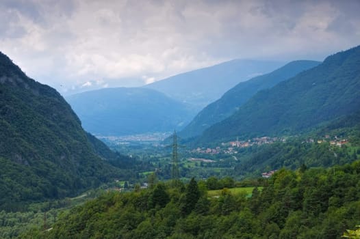 Sarca Valley near Stenico,Trentino in Northern Italy - Sarca valley,Trentino in northern Italy