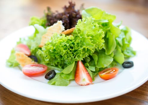 fresh healthy salad on the table