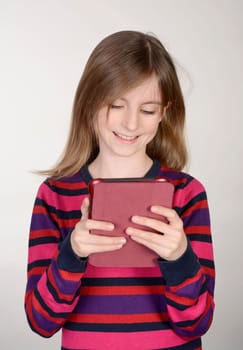Girl with digital tablet