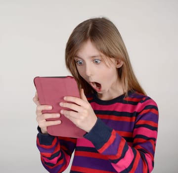 Girl with digital tablet