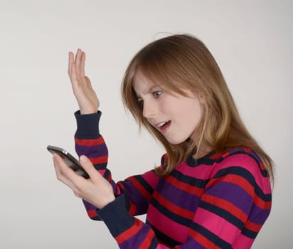 Girl with smartphone