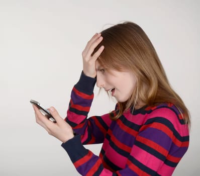 Girl with smartphone