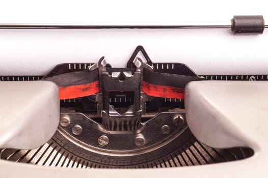Details on antique typewriter. Vintage and retro