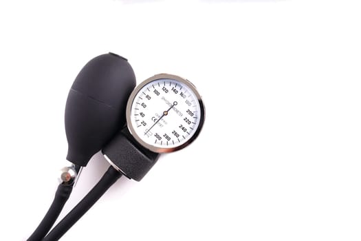 Hospital blood pressure monitor, isolated on white