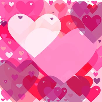 Heart,Heart,Heart - Abstract and with Love in Red and Purple Colors