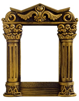 Photo frame exposed on white background