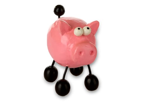 Figure of a pig exempted on white background