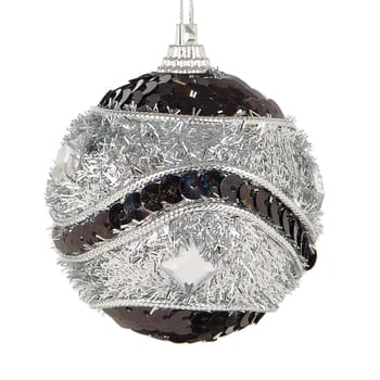 Christmas ball isolated on white background close up.