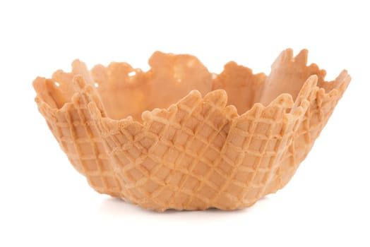 Wafer cup on white background.