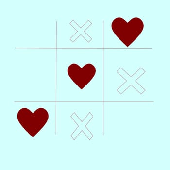 At tic tac toe of love you can only win!