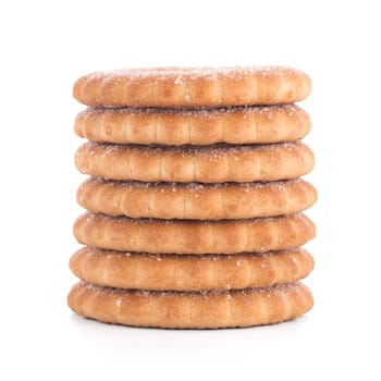 Rings biscuits pile isolated on a white background.