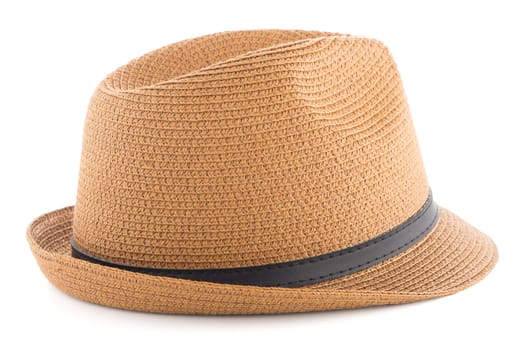 Straw hat isolated on white background.